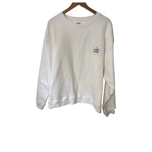 NWT LA VOUTE LOUNGE Women's Cream White Sweatshirt Size 2XL